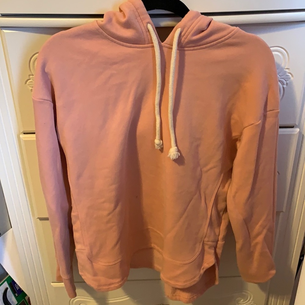 Pink pullover hoodie